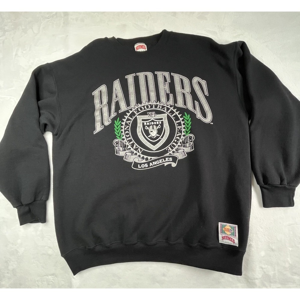 VTG Los‎ Angeles Raiders Mens XL Sweatshirt by Nutmeg Black